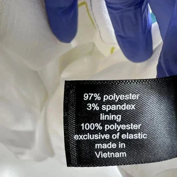 Lane Bryant Womens Plus 26/28 White Floral Midi Dress Smocked Waist Tie Neck NEW - Picture 11 of 14